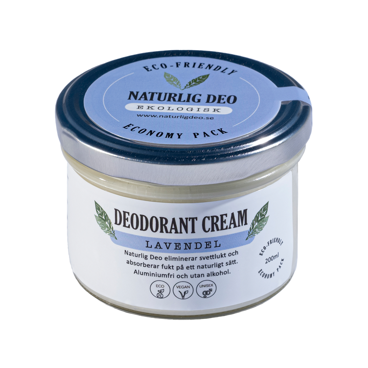 Naturlig Deo Ekologisk Deodorant Cream 200ml - Lavendel